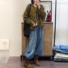 二色 新中式时髦人丝纱绣花夹棉外套秋冬新款国风保暖小立领棉衣