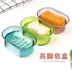 学生寮ランドリーパーソナライズされた石鹸箱バスルームクリエイティブ石鹸箱排水高脚蓋なし透明石鹸ホルダー