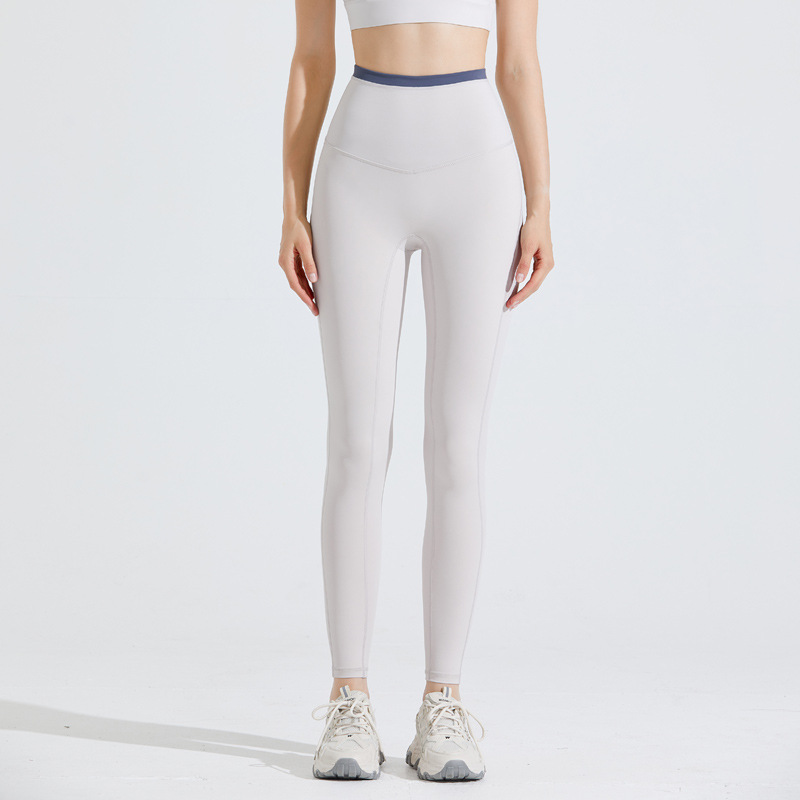 雅灰白ヨガパンツ