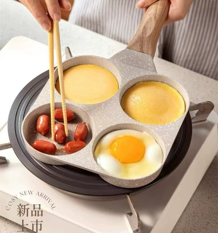哈迪熊 Cross-border special egg burger frying pan household artifact Maifanshi non-stick frying pan mini fried egg pan