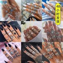 20 Styles Bohemian Midi Knuckle Ring Set For Women crystal