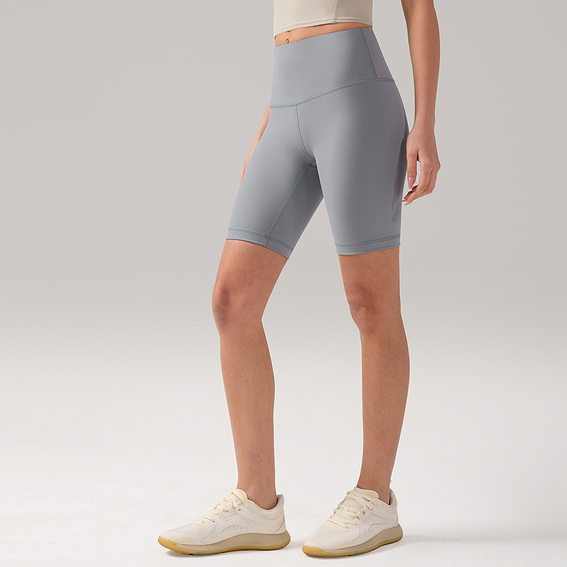 Pantalones de yoga desnudos lu lu damas deportivos de cintura alta pantalon cortos apretados de absorción 8 "pantalones de ciclismo de caderas molidas