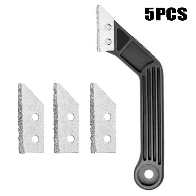 5-piece set calaficador herramienta negro Bisel raspado Rake raspador hoja ventana borde brecha de limpieza de residuos