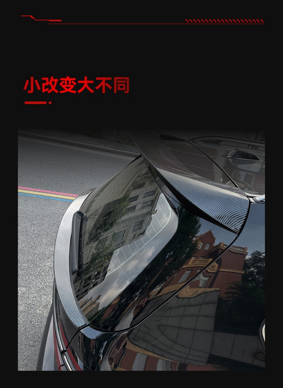 Suitable for 2019+ Bmw X7 G07 Rear Wing, Middle Wing Spoiler, Fixed Wing, Rear Spoiler Wing Cross-Border Modification