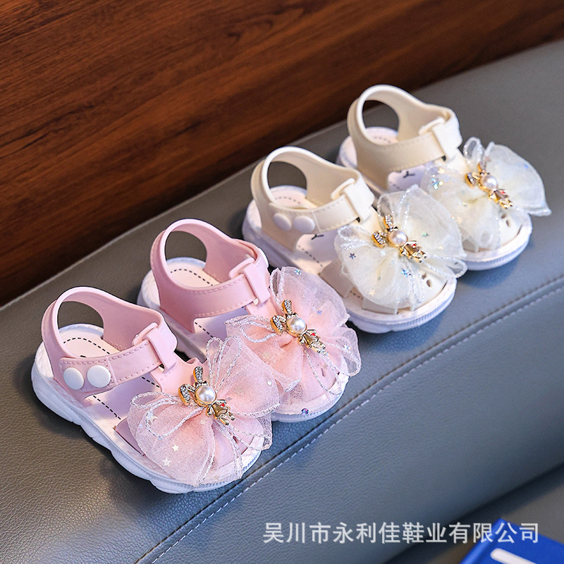 Sandalias de niñas fabricantes de comercio exterior al por mayor suministradores directos de verano bebés paquete de princesa para niños zapatos para niños pequeños