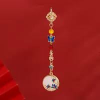 Древний стиль cheongsam национальный прилив ветрового прессования, темпераментная брошь, чайная одежда Hanfu, кисточка, ретро китайские аксессуары для макияжа 4