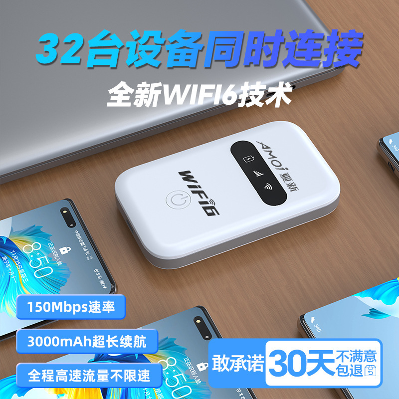 携帯WiFi携帯電話用4G無線携帯wifiカードなしダブルネットは車載中継携帯WiFi 6|undefined