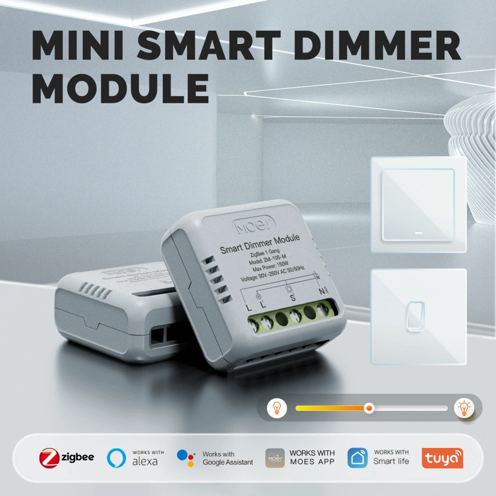 Zigbee граффити умный дом 1/2-позиционный диммер выключатель с управлением через приложение, таймер и умное затемнение
