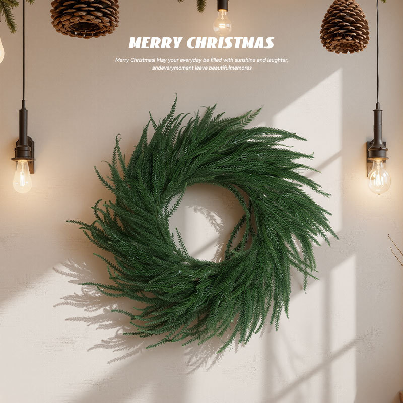 Guirlanda de Navidad transfronteriza bicolor material blando tridimensional PE cifrado simulación aguja de pino caña guirlanda de Navidad colgante al por mayor