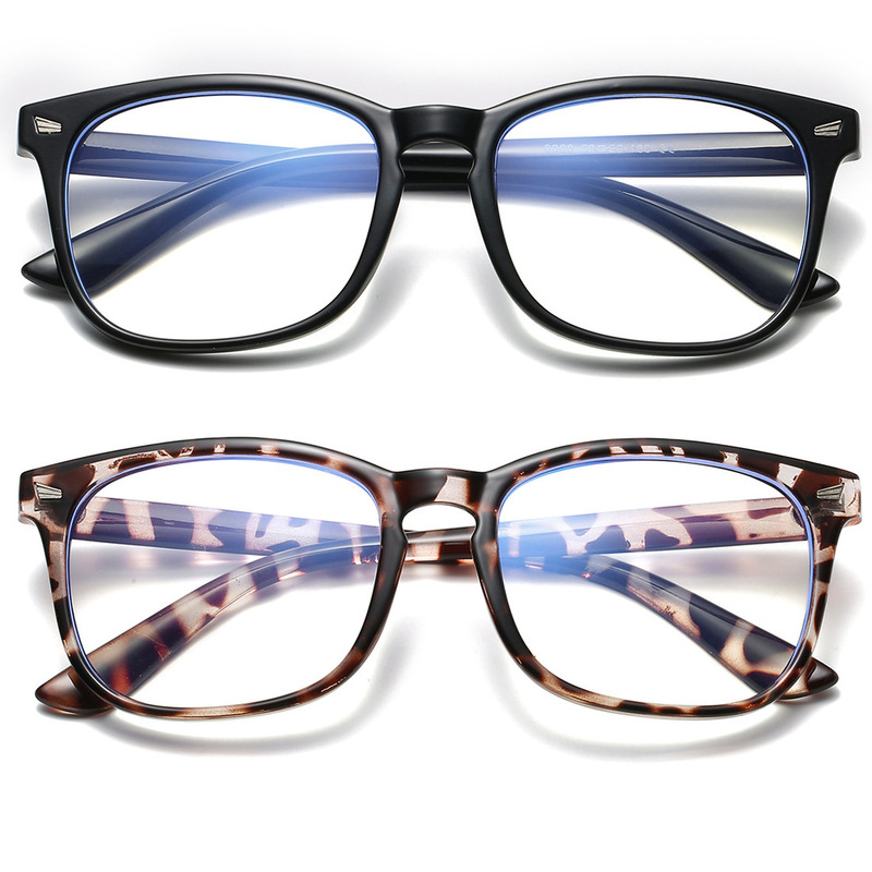 Vintage Retro Flat Lens Glasses Frame Korean Style Imitation Acetate Glasses Frame Unisex Flat Lens 8082