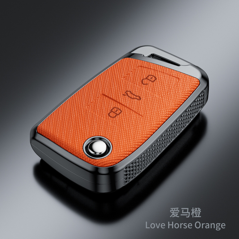 SuitabLe for VoLkswagen Sagitar Tiguan L Lavida Santana Bora Tanyue Passat Cross Pattern FashionabLe Key Cover