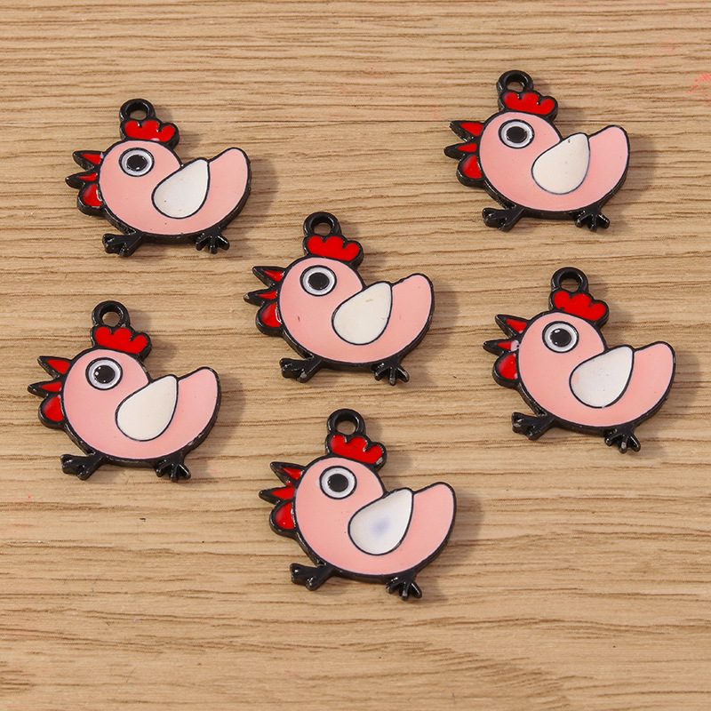 10 PCS/Package Alloy Chick Pendant display picture 2