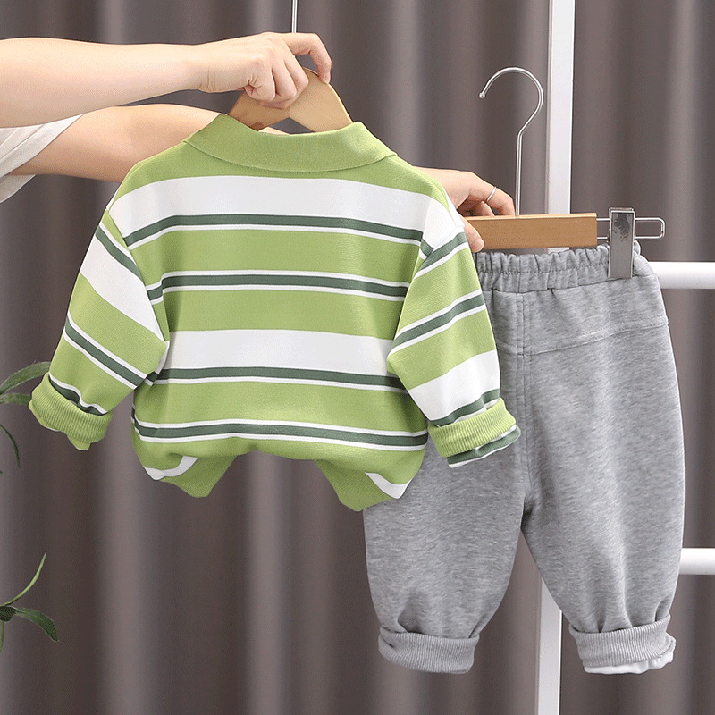 Otroška obleka za fantke in deklice 2024, pomladna in deklica v zahodnjaškem slogu, jesenski športni dvodelni komplet_voghion.com