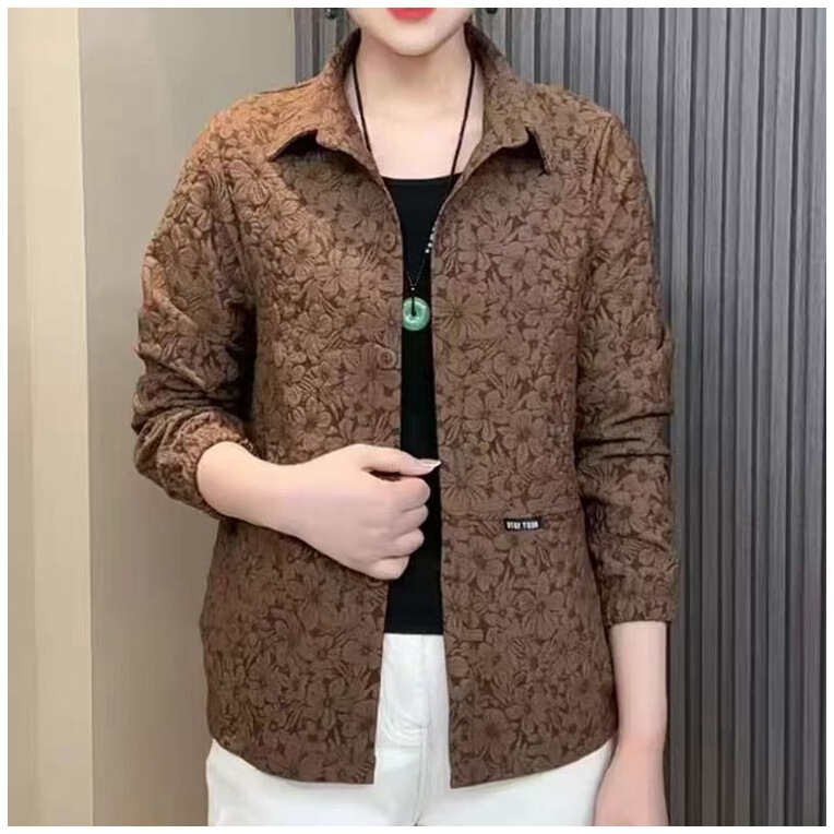 Dropshipping 2025 Autumn New Sunflower Fashion Age-Reducing Jacket for Middle-Aged and Elderly Women Casual Cardigan Dropshipping 2025 Autumn New Sunflower Fashion Age-Reducing Jacket for Middle-Aged and Elderly Women Casual Cardigan