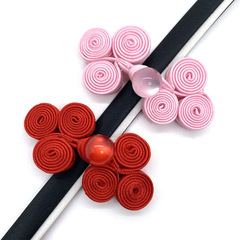 Baixi accessories cheongsam plate buckle jade beads three-wheel buckle Tang suit Hanfu decorative button Chinese style clothing button wholesale