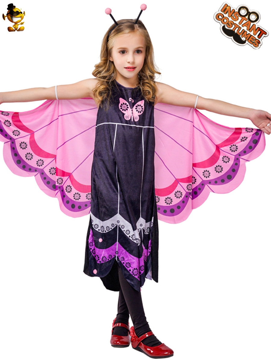 Halloween Niña de los niños danza mariposa hadas princesa vestido cos partido distribución al por mayor
