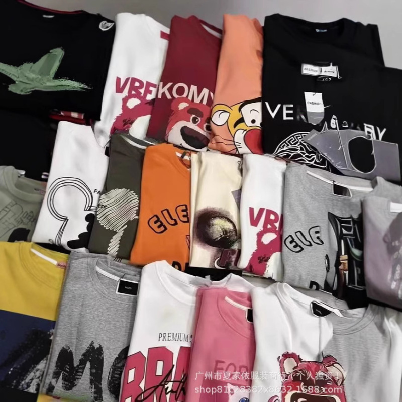 1元2元夏の露店人気の婦人服半袖Tシャツ女性の韓国風ルーズトップス外国貿易格安卸売商品|undefined