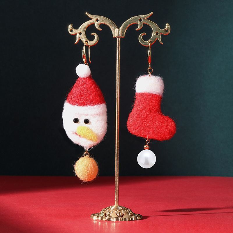 Cute Santa Claus Artificial Crystal glass Beaded Womenu0027S Necklace