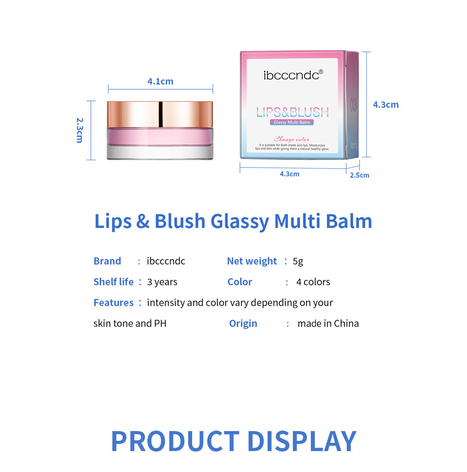 ibcccndc Thermochromic Blush Transparent Color-changing Gel High-Gloss Blush Cream Natural Nude Blush Blush undefined