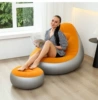 Orange inflatable sofa + pedal (1.7kg color box)