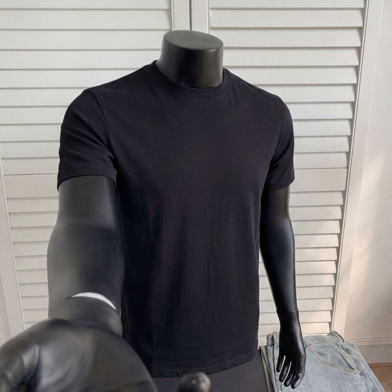 【230G Heavyweight】Sorona Regular Shoulder Muscle-Enhancing Small Neckline Short-Sleeve T-Shirt for Men, Summer Slim-Fit Sports Base Layer