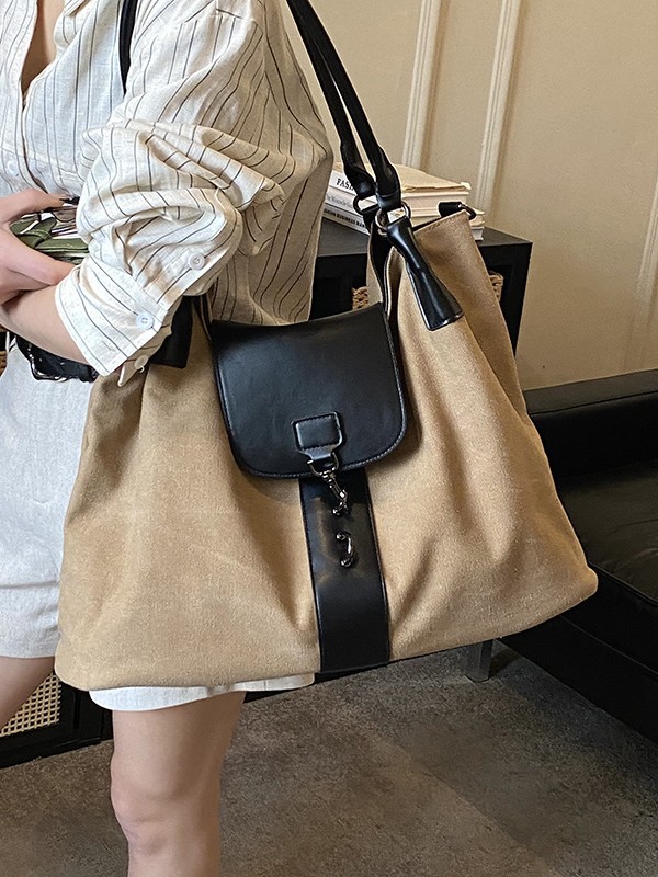 Viajes transfronterizos de gran capacidad bolsa de mano de mujer nueva moda de gran capacidad bolsa de hombro de moda nicho bolsa de tela de moda