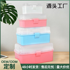 包郵便美術生用工具箱特大透明収納ボックス