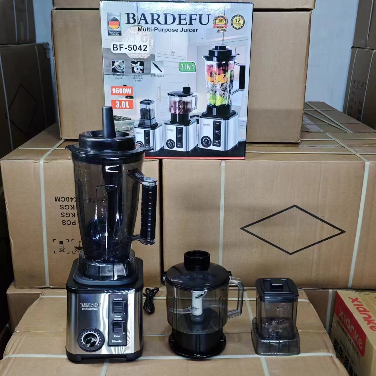 3L 3-in-1 Blender Juicer, Cross-border Wholesale Multi-functional Mixer, Dual Cup 3L Large Capacity Juicer