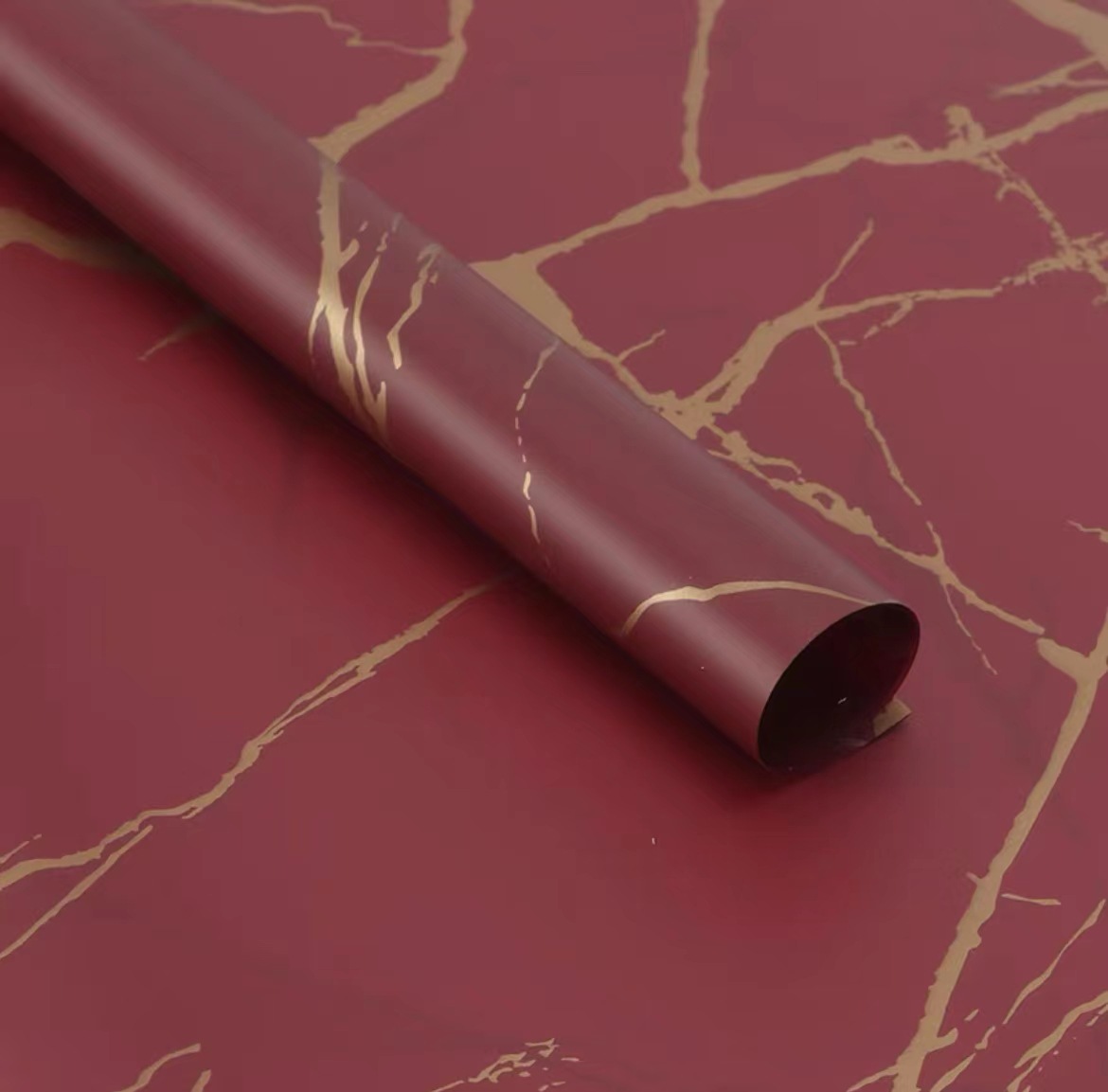 Papel de regalo impermeable con diseño de mármol de la marca Lizhiran, papel Nosa para envolver flores, materiales florales para embalaje de regalos.