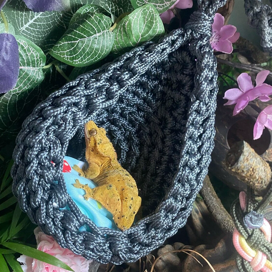 Лежанка-гамак для рептилий, гнездо для питомцев, домик для хамелеона, хомяка, шиншиллы, белки, змеи, попугая, аксессуары для животных, качели, гнездо для птиц