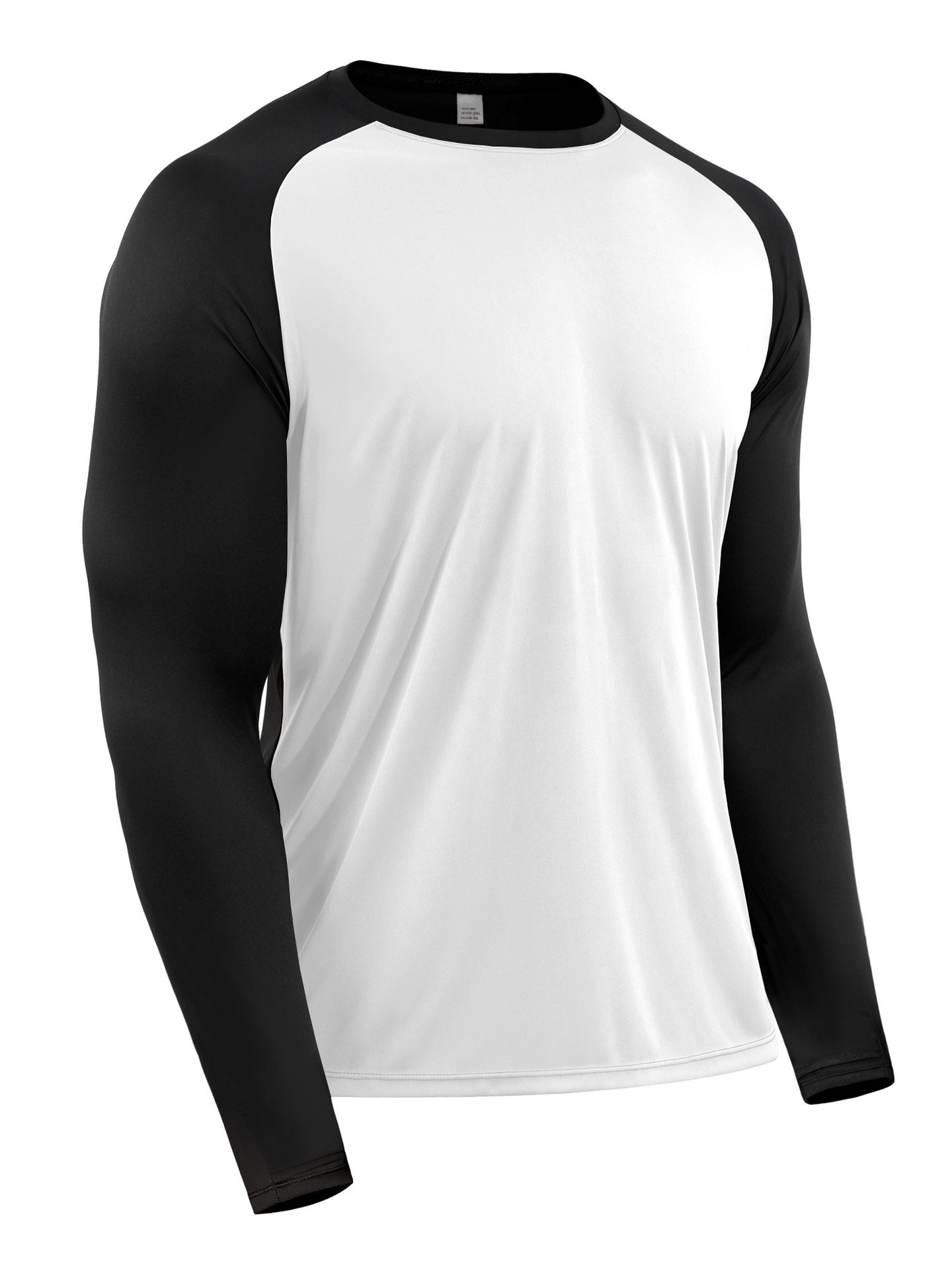 Primavera y otoño de nuevo tipo de manga larga con agujero de pulgar chaqueta de protección solar hombre de color para correr maratón ropa de entrenamiento físico