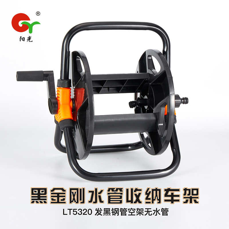 跨境家用洗车水管收纳架园林浇花可绕20米绕管器手提式简易水管车