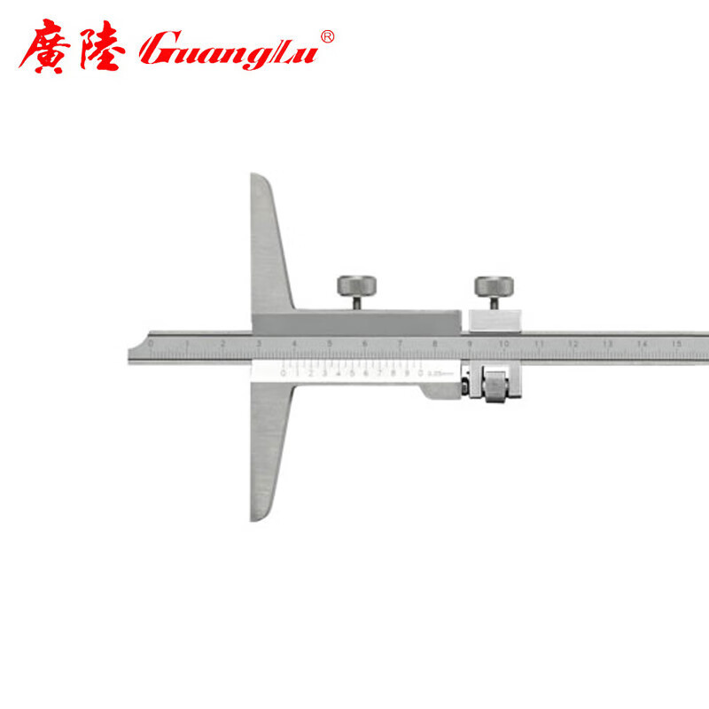 广陆 游标闭式带微调深度尺 151-306
