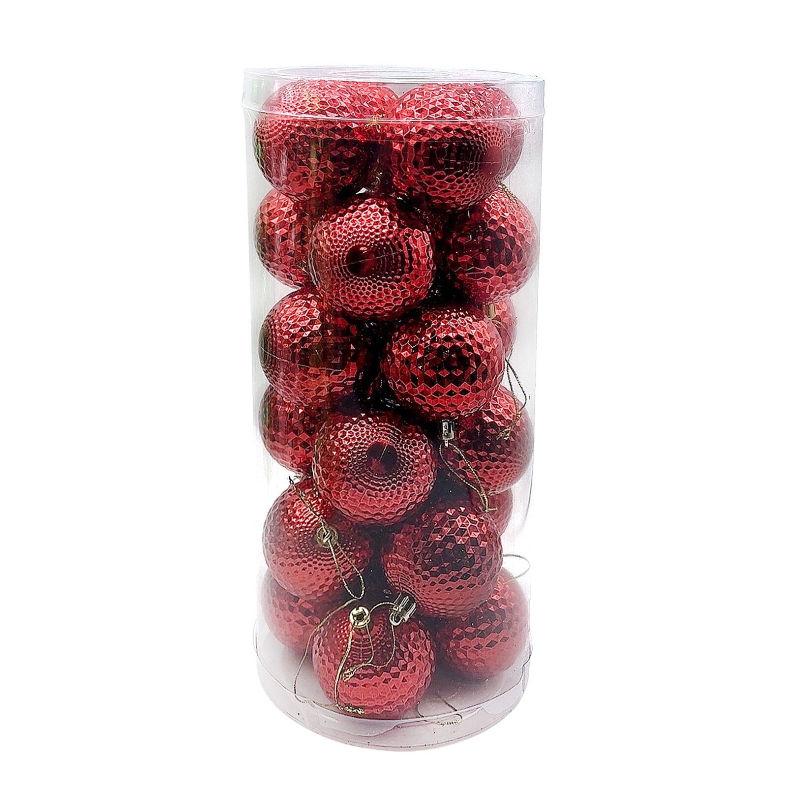 6CM24 barril de bola de Navidad de plástico decoración de atmósfera de Navidad