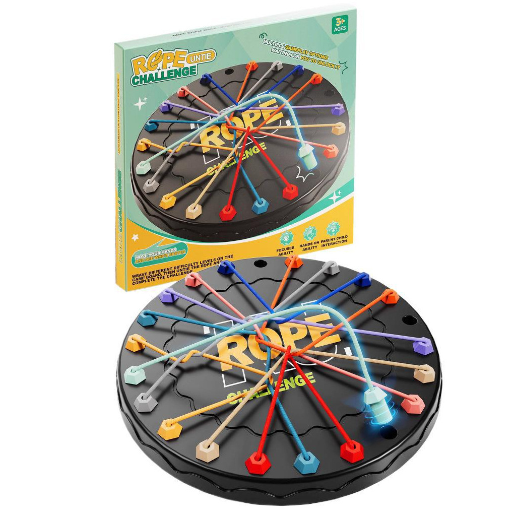 Desafío de batalla transfronterizo juego de mesa puzzle juguetes de cuerdas juguetes cuerdas descifrado entrenamiento lógico juego image 1