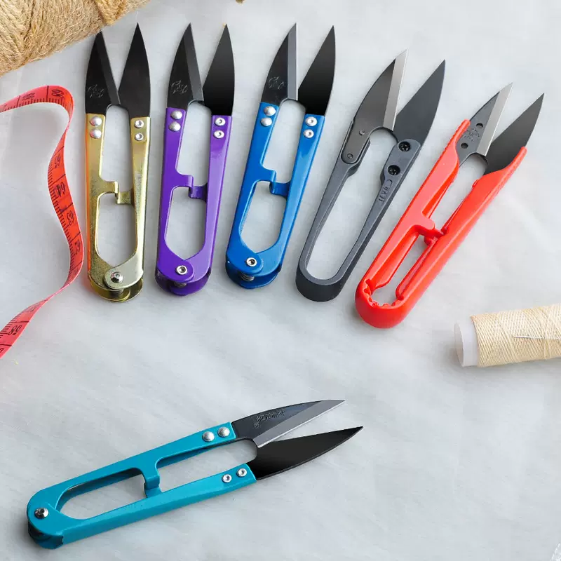 大吉纱剪小剪刀服装线头U型剪十字绣刀剪弹簧手工剪大量批发