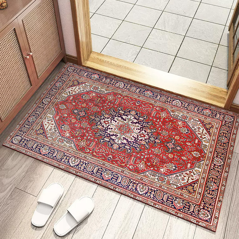 Vintage Persian Style Doormat Dust Proof Absorbent Entry Mat_voghion.com