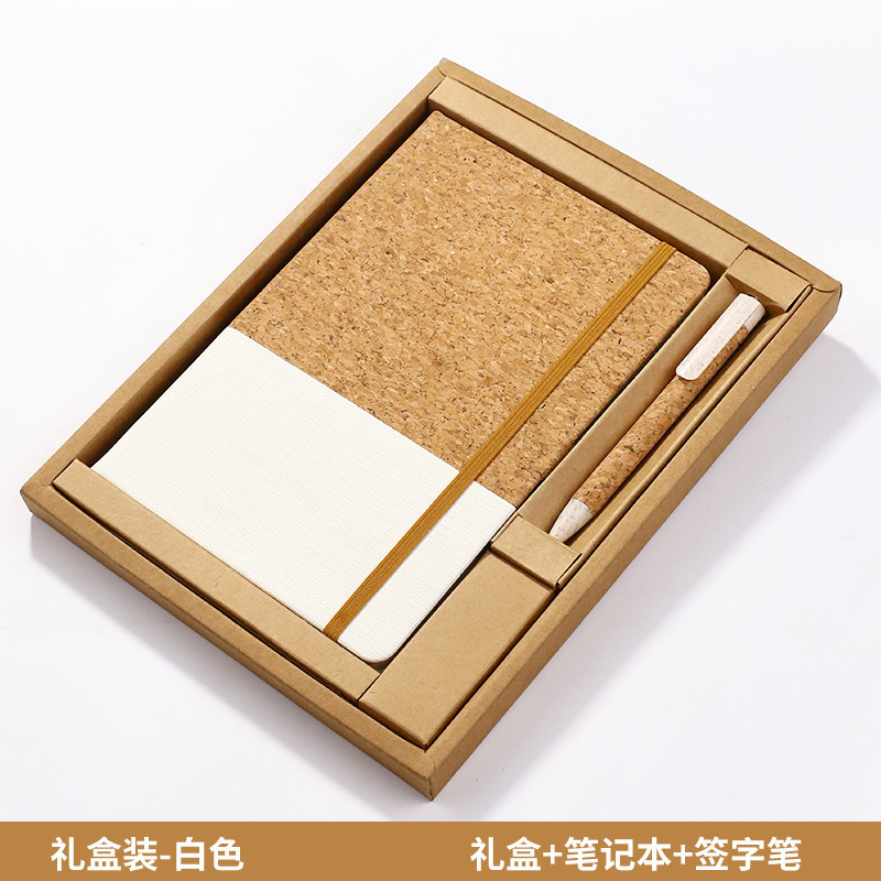 Corcho transfronterizo a5 caja de regalo de cuaderno de escritorio creativo ecológico regalos de negocios personalizados