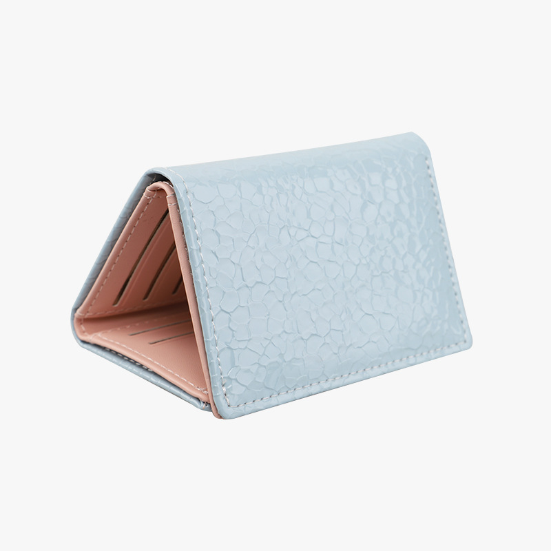 Cartera corta para mujer, estilo coreano, con hebilla triple, tarjetero, monedero todo en uno para estudiantes, nuevo diseño de lentejuelas 2024