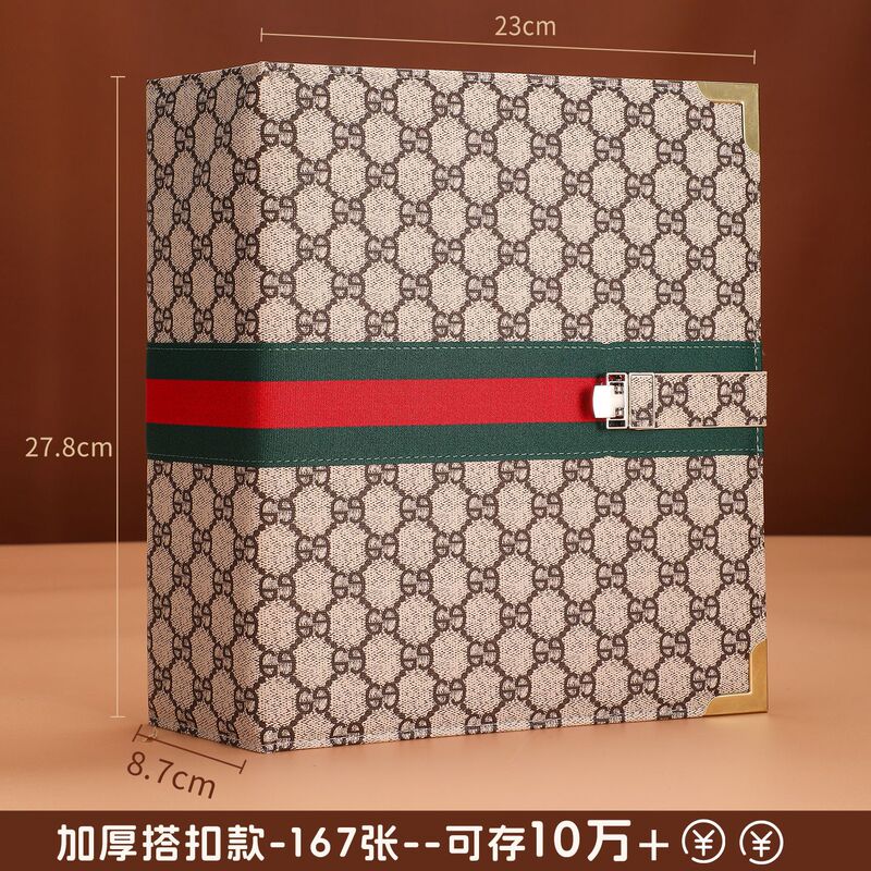 新款10万5万存钱本现金收纳册轻奢钱币纪念币收藏册压岁钱攒钱本|undefined
