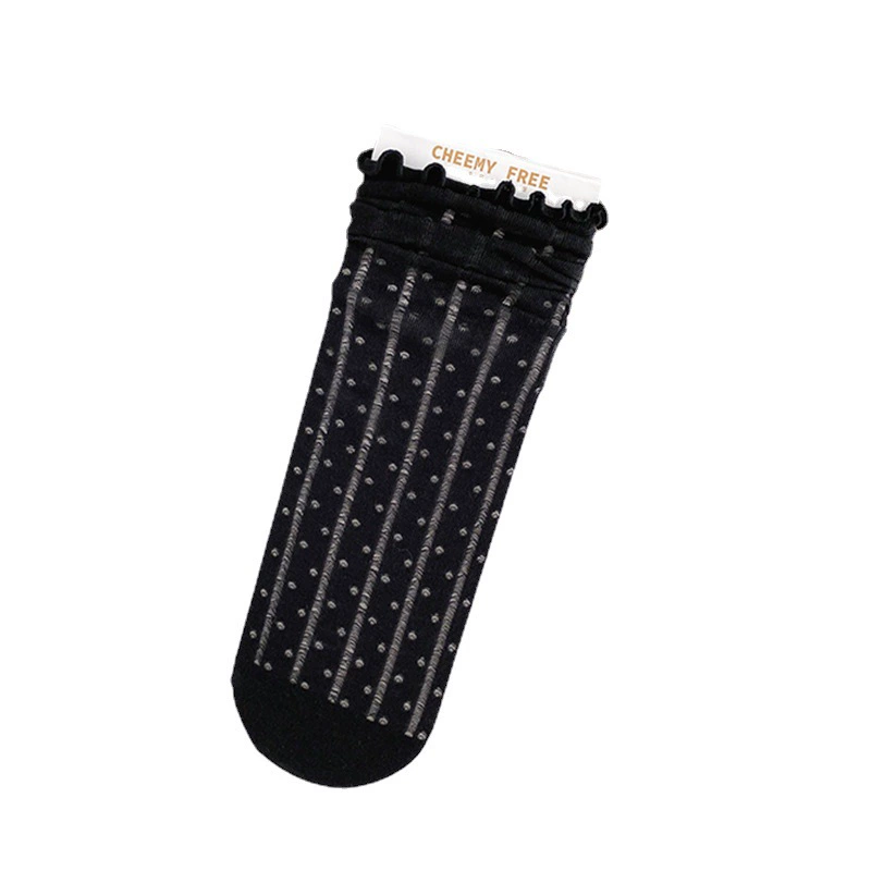 Thin Japanese summer breathable knee socks, mid-length