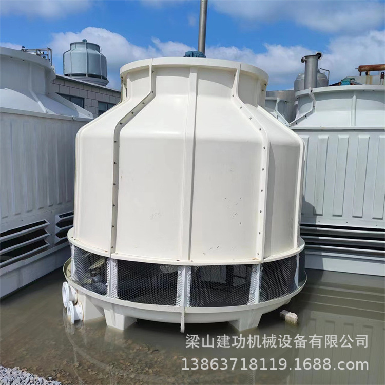 二手工业散热塔 凉水塔 圆形玻璃钢冷却塔 逆流式冷却塔