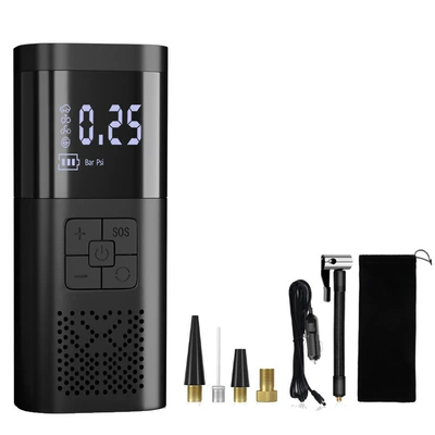 New cross-border car wireless air pump, portable car tire small inflator, electric handheld inflator (Hava nasosu) - new-wired-model