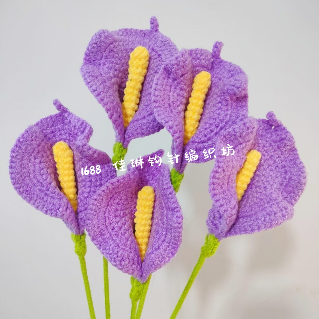 Productos acabados de lana tejida a mano flor de punto de hippopotamus imitación flor inmortal flor creativa ganchillo decoración ornamentos florales