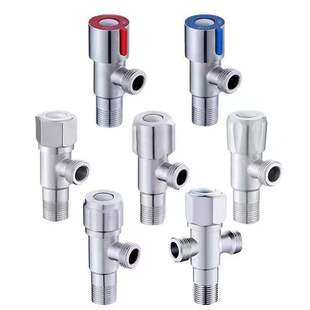 Wholesale 304 stainless steel triangle valve water heater toilet household 4 angle valve one in two out extended water stop valve