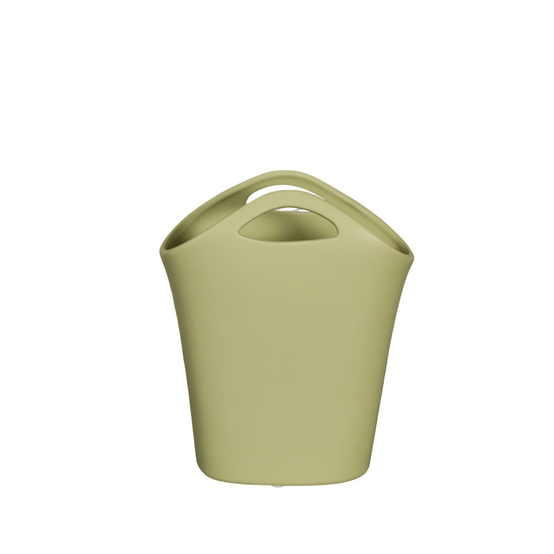 Crema estilo nicho bolso florero de cerámica decoración diseño sentido salón arreglo floral mesa comedor TV decoración del gabinete