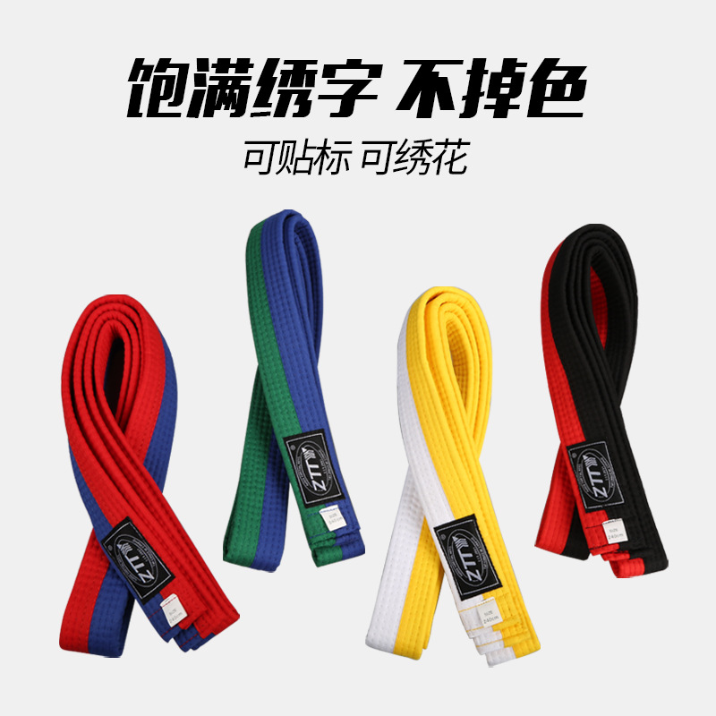 ZTTY taekwondo cinturón carretera judo karate cinturón negro rojo Blanco Amarillo Verde Azul Cinturón niños adultos cinta de clasificación