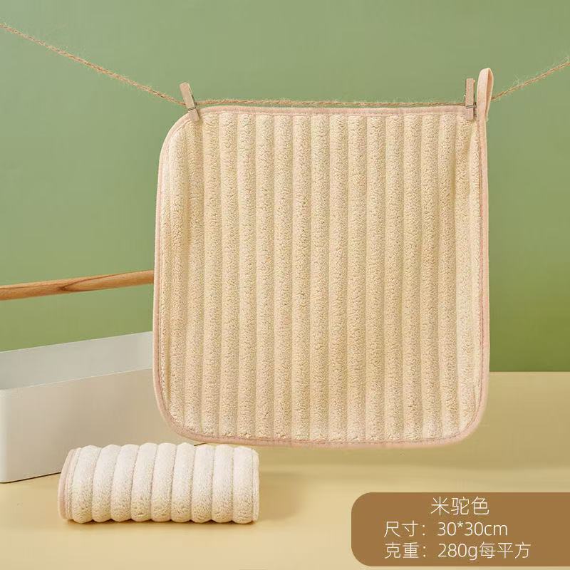 Transfronterizo toallas cuadradas de lana de coral colgadas toallas de cocina toallas de baño suaves absorbentes de agua no caen toallas secas veloces