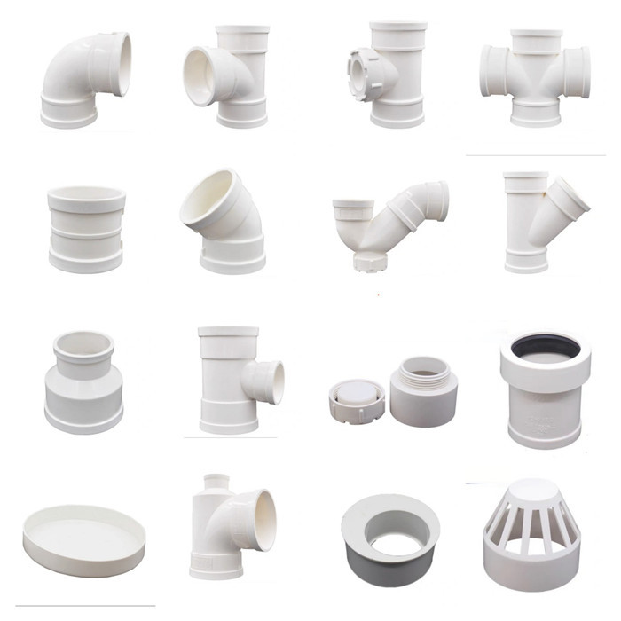 排水管配件大全接头弯头三通堵帽大小头偏微弯头旋转接头弯头