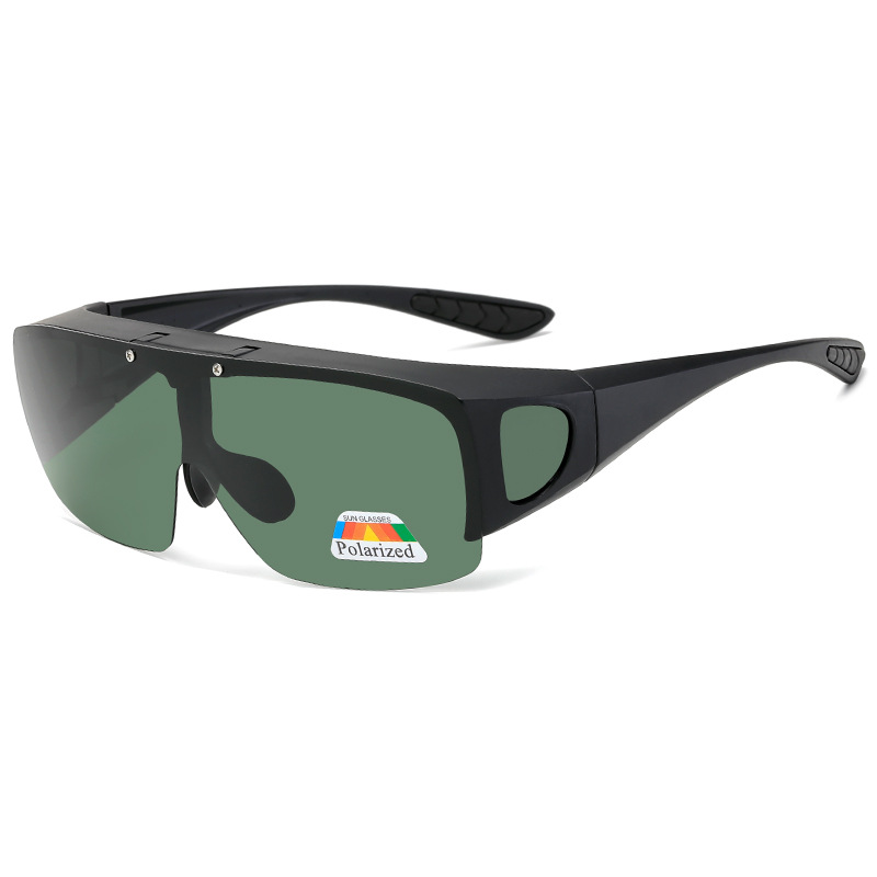 Night vision yellow film upper flip myopia glasses men's and women's sunglasses driver driving glasses color-changing polarized sunglasses